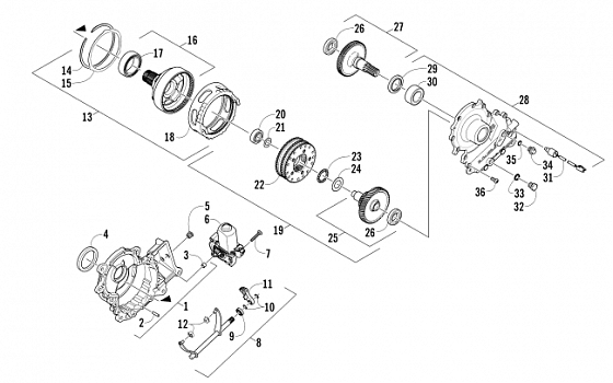 GEARCASE ASSEMBLY