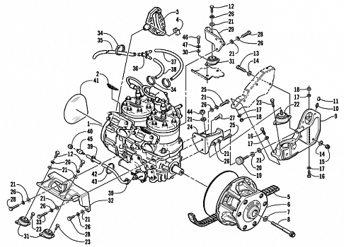 ENGINE AND RELATED PARTS