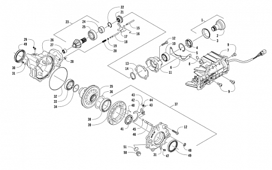 FRONT DRIVE GEARCASE ASSEMBLY