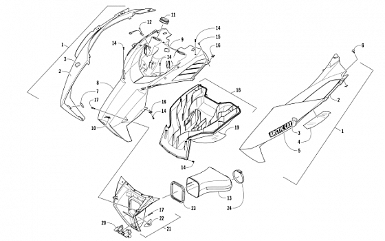 HOOD AND AIR INTAKE ASSEMBLY