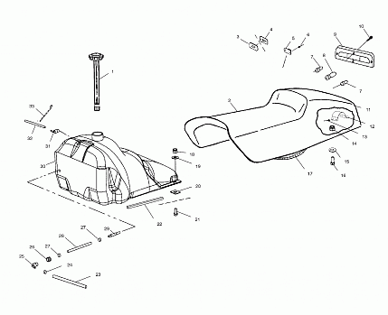 SEAT AND GAS TANK - S00NP6ES (4958115811A006)