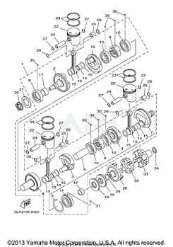 CRANKSHAFT. PISTON