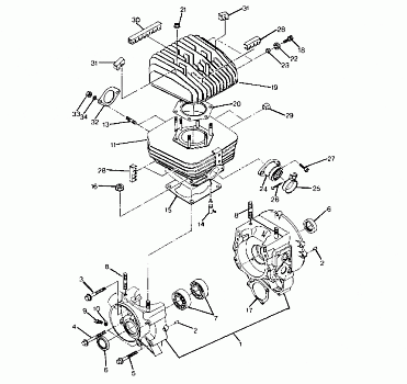 Crankcase and Cylinder Assembly (4916331633031A)