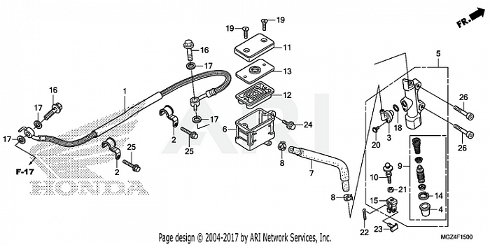 REAR BRAKE MASTER        CYLINDER (1)