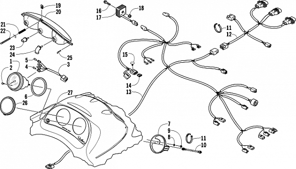 HEADLIGHT, INSTRUMENTS, AND WIRING ASSEMBLIES