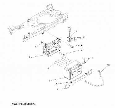 ELECTRICAL, BATTERY - A10GJ45AA (49ATVBATTERY08OUT525S)