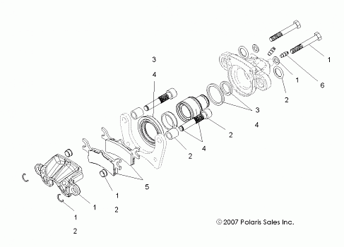 BRAKES, REAR CALIPER - A08BG50AA (49ATVCALIPER08SCRAM)