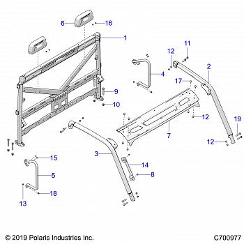 CHASSIS, CAB FRAME - R20RRED4F1/N1/SD4C1 (C700977)