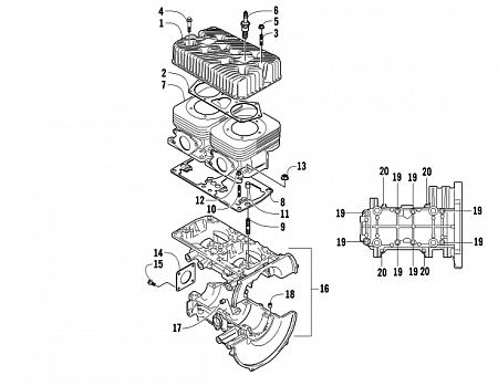 CRANKCASE AND CYLINDER