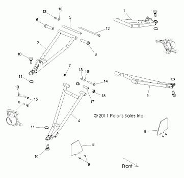 SUSPENSION, FRONT CONTROL ARMS - Z14JT87AD/9EAO/9EAOL/9EAL (49RGRSUSPFRT12RZRXP900)