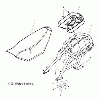 BODY, SEAT MOUNTING - S13BA6GSL (49SNOWSEAT12600SBA)