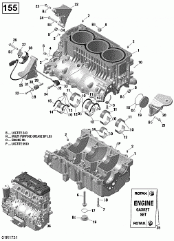 Engine Block - 130-155 Model Without Suspension