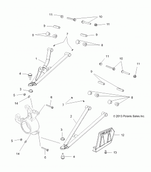 SUSPENSION, FRONT A-ARMS - A14GH9EFW (49ATVSUSPFRT13SP550)