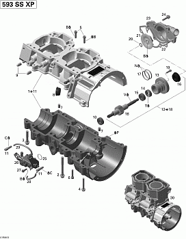 Crankcase, Water Pump And Oil Pump