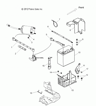 ELECTRICAL, BATTERY and CABLES - S14BR8GSA/GSL (49SNOWBATTERY13LE)