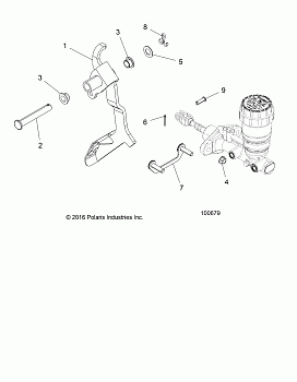 BRAKES, PEDAL AND MASTER CYLINDER MOUNTING - A19DAE57A4 (100679)