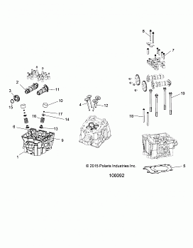 ENGINE, CYLINDER HEAD, CAMS and VALVES - A18DAA57F5 (100092)