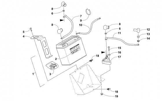 BATTERY AND TRAY ASSEMBLY