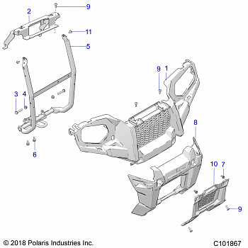 BODY, FRONT BUMPER and MOUNTING - A20S6E57A1/3A1 (C101867)