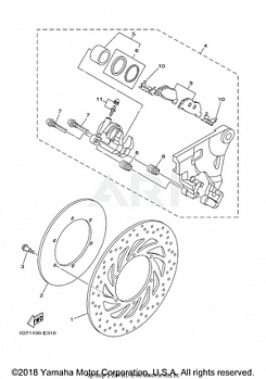 REAR BRAKE CALIPER