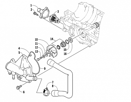 WATER PUMP AND THERMOSTAT