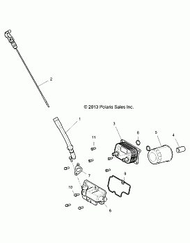 ENGINE, DIPSTICK AND OIL FILTER - Z146T1EAM/EAW (49RGRDIPSTICK14RZR1000)