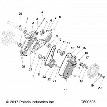 DRIVE TRAIN, CHAINCASE - S19EKB6PSL (C600805)