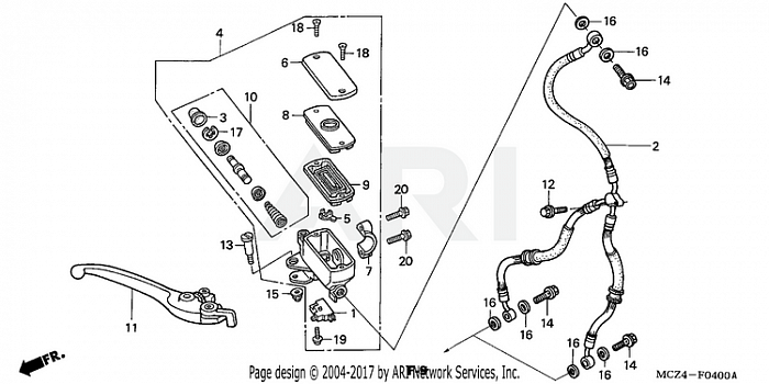 FRONT BRAKE MASTER CYLINDER