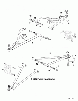 SUSPENSION, FRONT CONTROL ARMS - Z17VDE92NG/NM/NK (701391)