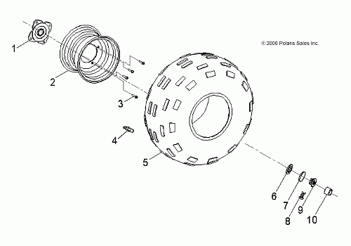 WHEELS, REAR - A16YAK11AD/AF (49ATVWHEELREAR07OTLW90)