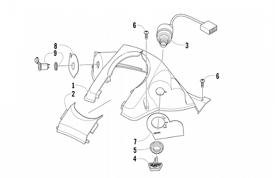 CONSOLE AND SWITCH ASSEMBLY