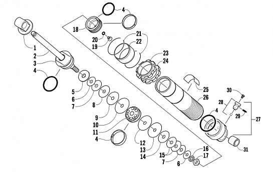 REAR SUSPENSION FRONT ARM SHOCK ABSORBER