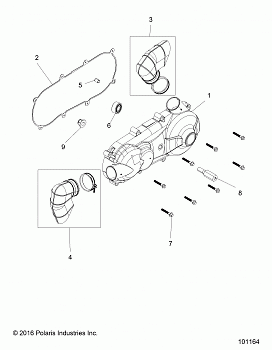 DRIVE TRAIN, CLUTCH COVER AND DUCTING - A20HAB15N2 (101164)