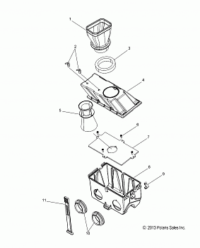 ENGINE, AIR BOX - S18CFF5BSL/BEL (49SNOWAIR14550)