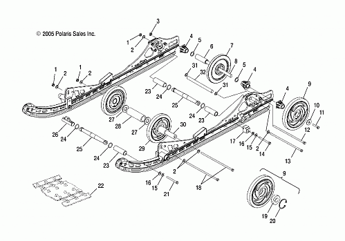 SUSPENSION, REAR (M-10) - S06NP5BSA/NE5BSB (4997239723B10)