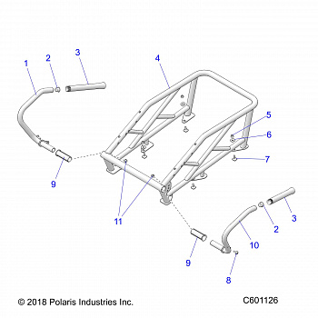 CHASSIS, RACK and PASSENGER HAND HOLD - S20CED5BSL/BSU (C601126)