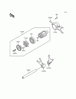 Gear Change Drum/Shift Fork(s)