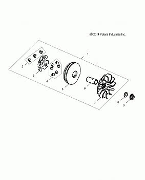 DRIVE TRAIN, CLUTCH, PRIMARY - Z18YAV17B2/B8/N2/N8 (49RGRCLUTCHDRV09RZR170)