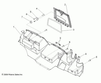 BODY, GLOVE BOX STORAGE - R09HH50AG/AR (49RGRGLOVEBOX097004X4)