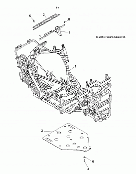 CHASSIS, MAIN FRAME AND SKID PLATE - A15DAH32EJ (49ATVSKIDPLATE15325)