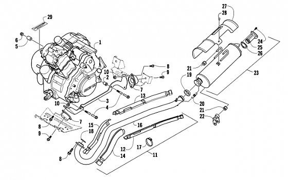 ENGINE AND EXHAUST