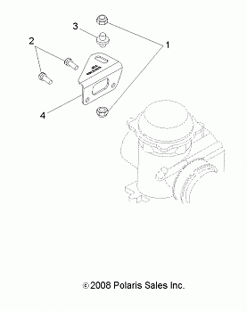 ENGINE, CARBURETOR BRACKET - A10NG50FA (49ATVCARBBRKT10TBLZR)