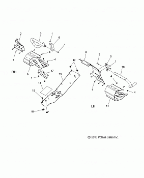 CHASSIS, CLUTCH GUARD and FOOTRESTS - S18CFF5BSL/BEL (49SNOWCLUTCHGUARD15550)