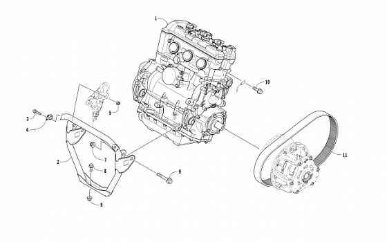 ENGINE AND RELATED PARTS