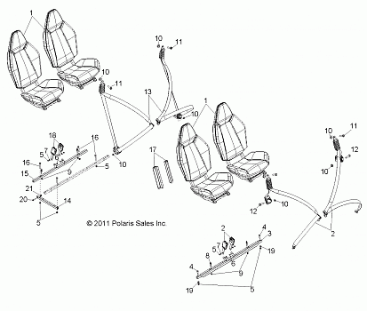 BODY, SEAT MOUNTING and BELTS - R12XE7EFX (49RGRSEATMTG12RZR4I)