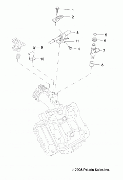ENGINE, FUEL INJECTOR - A09DN50EA (49ATVFUELINJECT09SPTRG500)