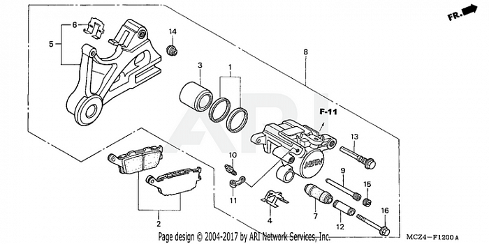 REAR BRAKE CALIPER