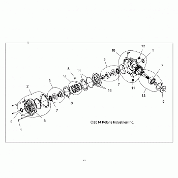 DRIVE TRAIN, FRONT GEARCASE INTERNALS - Z17VBE87N2 (49RGRTRANS1333243)