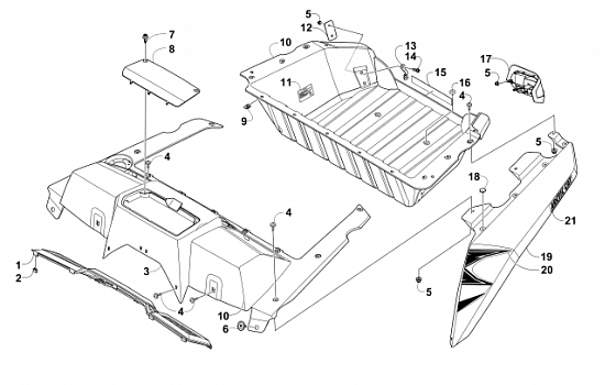 CARGO BOX AND TAILLIGHT ASSEMBLY