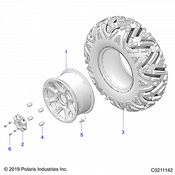 WHEELS, FRONT - A20SGE95AK (C0211142)